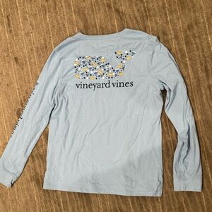 Vineyard Vines Blue Chanukkah/Hanukkah Whale Long Sleeve T-Shirt Size Large